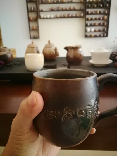 手拉胚柴烧茶具茶盘，纯手工！