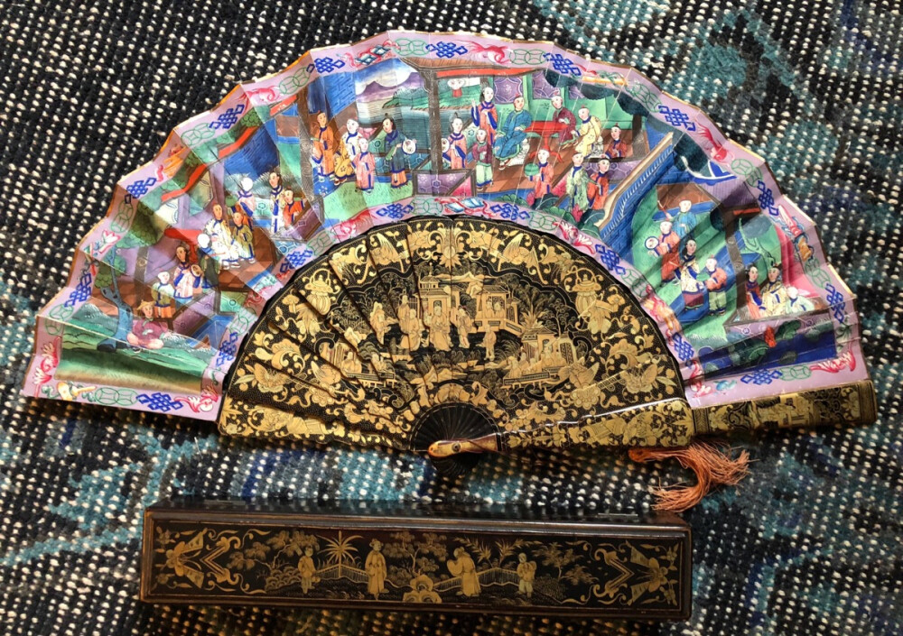 清代广东十三行外销扇一把