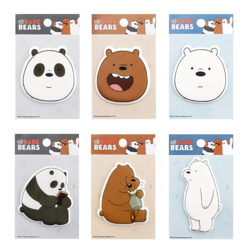 WE BARE BEARS咱们裸熊海绵手机软贴纸贴画Grizzly Panda Icebear