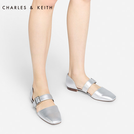 CHARLES＆KEITH单鞋女CK1-70580102小方头玛丽珍芭蕾复古平底女鞋