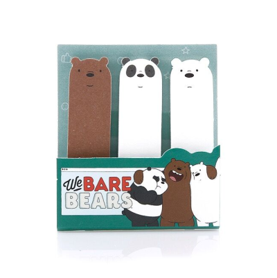 we bare bears咱们裸熊周边北极熊索引贴长条便利贴标签书签贴纸