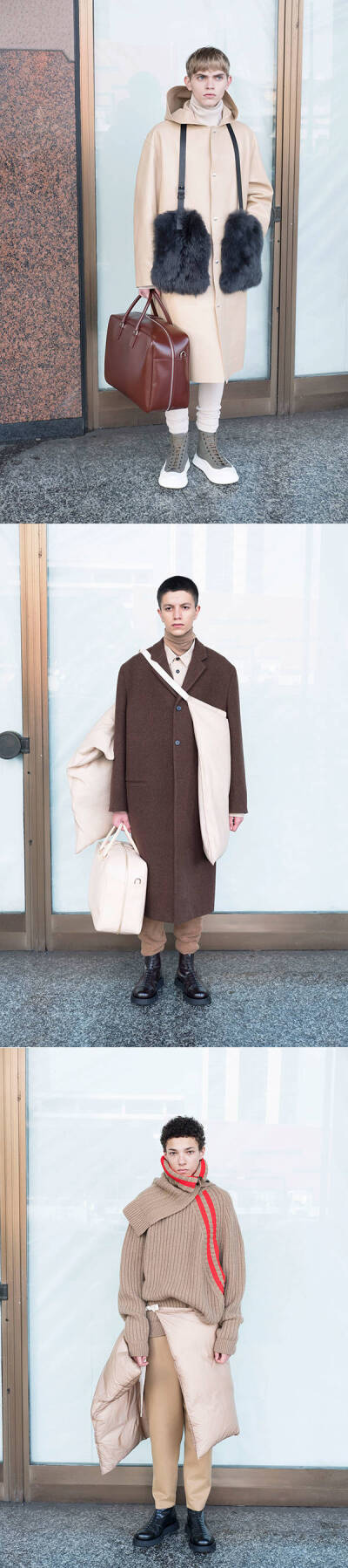 Jil Sander Fall/Winter 2018 Menswear
吉尔·桑德这季男装 也 太 好 看 了 吧！！！看来新上任的夫妇设计师组合Lucie Meier与Luke Meier还是有两把刷子，然后立刻马上google了一下俩人背景，Lucie Meier曾是Raf Sim…