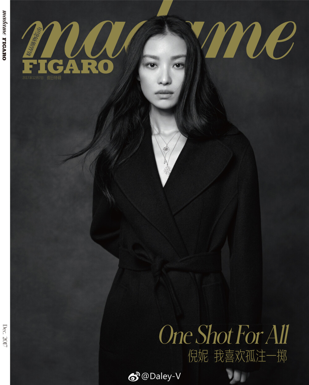 2017《Madame Figaro 中文版》十二月刊封面：倪妮（喜欢孤注一掷的喵总O.o）