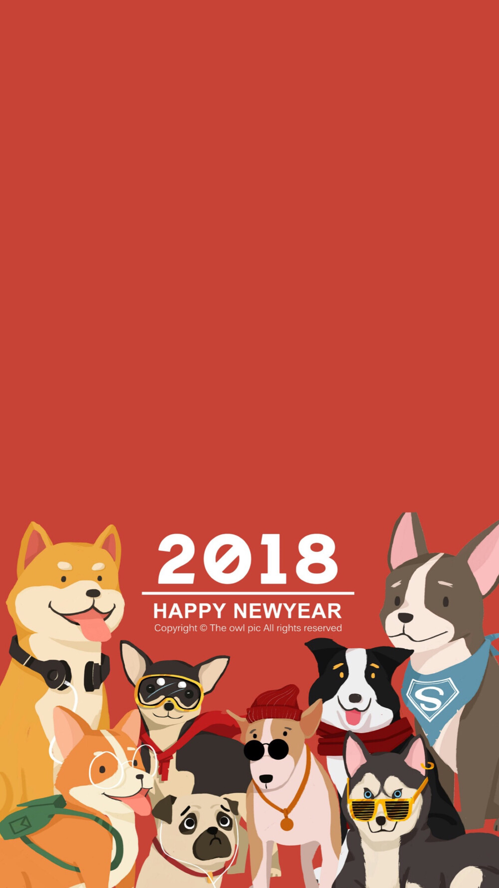 Happy New Year 2018 新年快乐 除夕 新年壁纸 新年愿望 新年祝福 春节壁纸 素材(◕‿◕✿