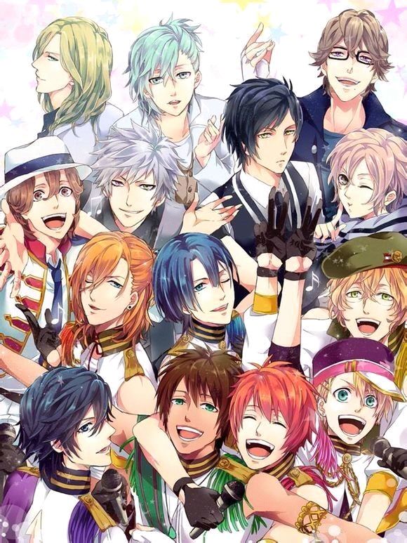 偶像乙女动漫二次元 歌之王子殿下 仙贝组 彩虹组 黑蚊子 ST☆RISH，QUARTET NIGHT，HE☆VENS 七海春歌 来栖翔 四之宫那月 一之濑时矢 一十木音也 神宫寺莲 塞西尔 圣川真斗 日向龙也 月宫林檎 黑崎兰丸 寿岭二 美风蓝 卡缪 日向大和 凤瑛二 帝凪 凤瑛一 皇绮罗 天草紫音 桐生院万