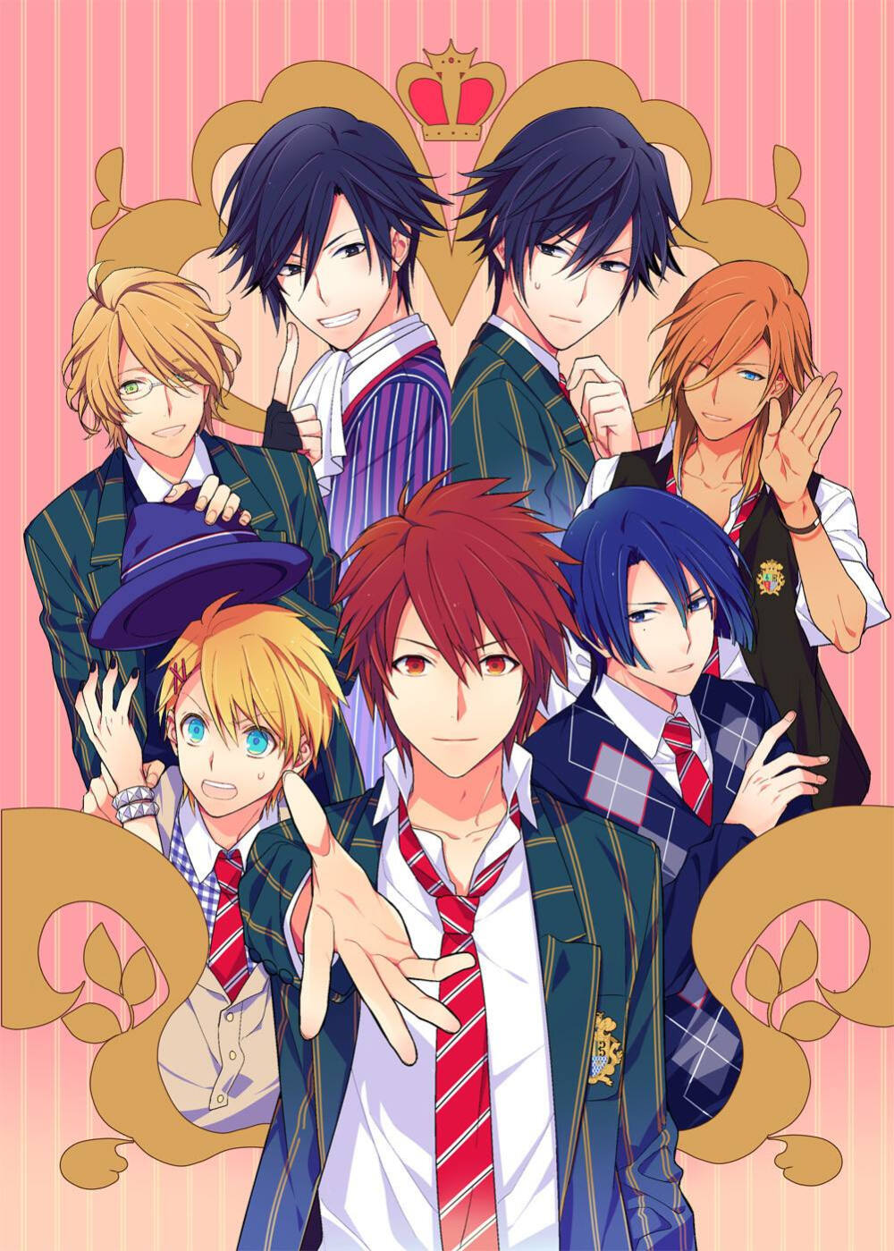 偶像乙女动漫二次元 歌之王子殿下 仙贝组 彩虹组 黑蚊子 ST☆RISH，QUARTET NIGHT，HE☆VENS 七海春歌 来栖翔 四之宫那月 一之濑时矢 一十木音也 神宫寺莲 塞西尔 圣川真斗 日向龙也 月宫林檎 黑崎兰丸 寿岭二 美风蓝 卡缪 日向大和 凤瑛二 帝凪 凤瑛一 皇绮罗 天草紫音 桐生院万