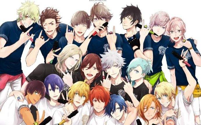 偶像乙女动漫二次元 歌之王子殿下 仙贝组 彩虹组 黑蚊子 ST☆RISH，QUARTET NIGHT，HE☆VENS 七海春歌 来栖翔 四之宫那月 一之濑时矢 一十木音也 神宫寺莲 塞西尔 圣川真斗 日向龙也 月宫林檎 黑崎兰丸 寿岭二 美风蓝 卡缪 日向大和 凤瑛二 帝凪 凤瑛一 皇绮罗 天草紫音 桐生院万