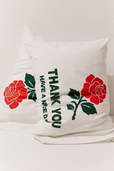 Slide View: 1: Chinatown Market For UO Thank You Pillowcase Set
