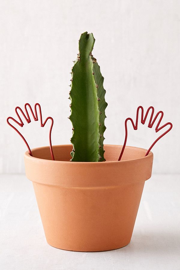 Slide View: 1: Jazz Hands Planter Stake Set