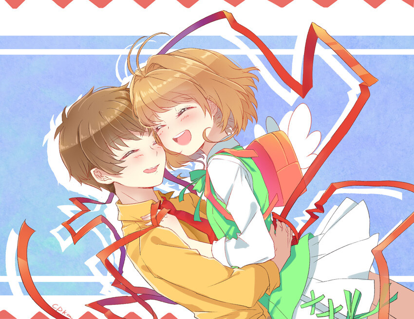魔卡少女樱 木之本樱 李小狼 绘师:cpkon(pixiv id=662258) 本作品