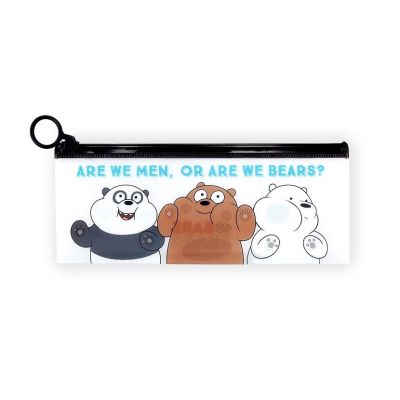 we bare bears包咱们裸熊周边学生用简约塑料透明笔袋防水收纳袋