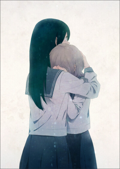 长头发的是我，短头发的那个是你，这就是你伤心的时候