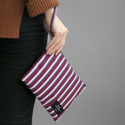 韩国iconic 简约时尚小清新便携口红包零钱包小化妆包手拿收纳包