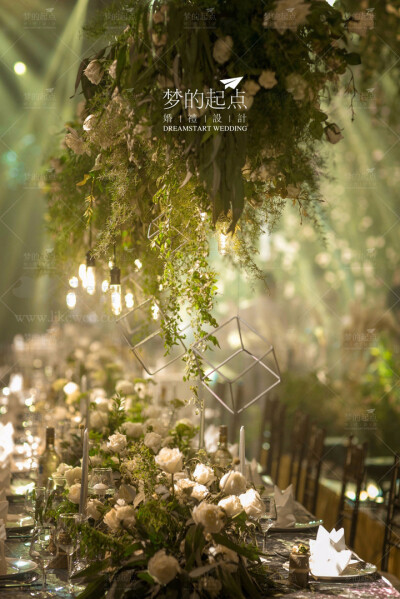 梦的起点婚礼设计-环球洲际酒店 森林仙境-真实婚礼案例-梦的起点婚礼设计作品-喜结网