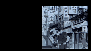 Cowboy Bebop The Movie，星际牛仔；来源：(BD)；原画：西尾 鉄也，沖浦 啓之