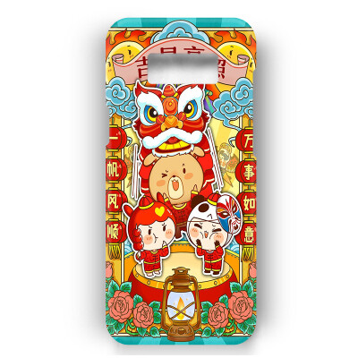 新年中国风插画师春节 三星Note8 S6e S8 plus S7 edge s8 手机壳