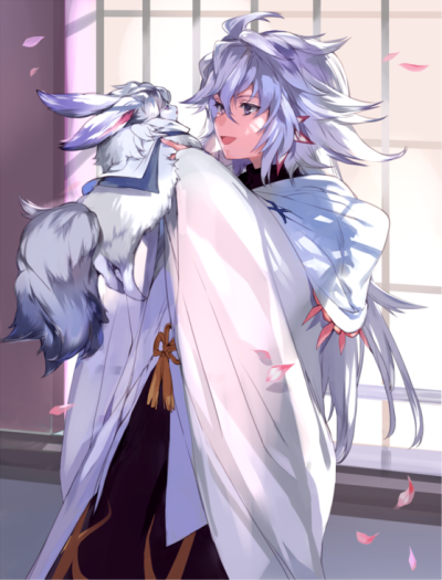 『Caster』Merlin ♢花之魔术师 ♢乐园的放浪者
「虽然我是很喜欢人类的世界啦，不过如果具体到个人的话，那就比较，你看，嘛，嗯！好！我觉得这种时候还是不说为妙！」