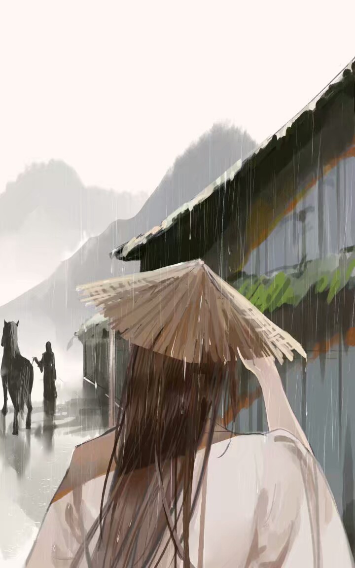 渊中人得一雨中笠 天官赐福