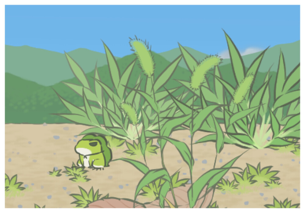 旅かえる·Day 14 和狗尾巴草