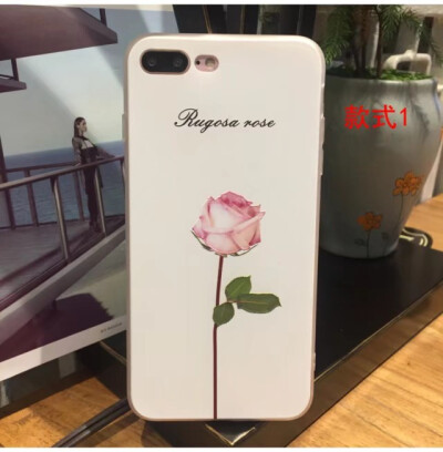 卡通萌物系列苹果7//8plus水彩猫咪可爱iPhone6s手机套女款全包壳