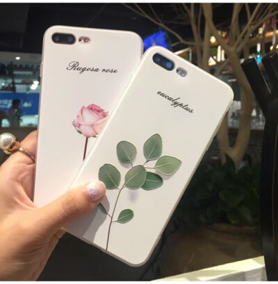 卡通萌物系列苹果7//8plus水彩猫咪可爱iPhone6s手机套女款全包壳