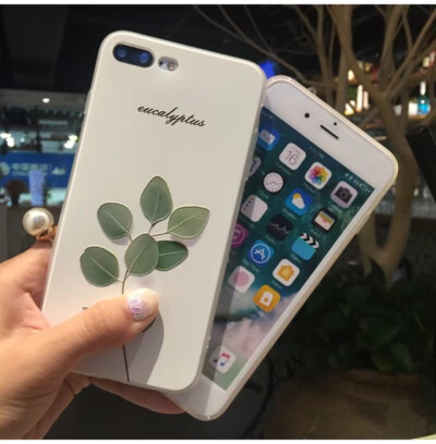 卡通萌物系列苹果7//8plus水彩猫咪可爱iPhone6s手机套女款全包壳