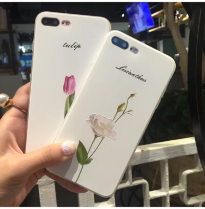 卡通萌物系列苹果7//8plus水彩猫咪可爱iPhone6s手机套女款全包壳