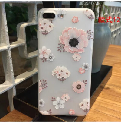 卡通萌物系列苹果7//8plus水彩猫咪可爱iPhone6s手机套女款全包壳