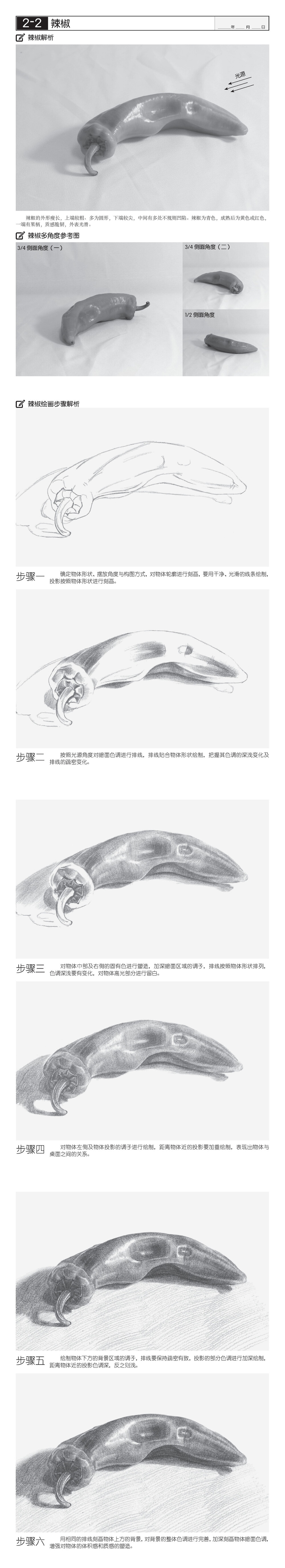 本案例摘自人民邮电出版社出版的《素描入门练习宝典：静物篇（修订版）》http://product.dangdang.com/25060178.html