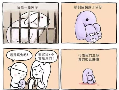 漫画家中中把她对这个世界，对人与动物的思考画进漫画，用一种风趣温柔的方式，让不同的读者看到不同的世界，不一样的故事。
希望看到这组四格的你也有不同的体会。