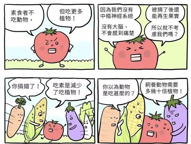 漫画家中中把她对这个世界，对人与动物的思考画进漫画，用一种风趣温柔的方式，让不同的读者看到不同的世界，不一样的故事。
希望看到这组四格的你也有不同的体会。