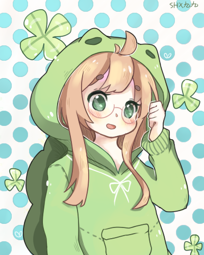 shxoyrt九九青蛙旅行拟人图蛙拟人可爱萌系板绘