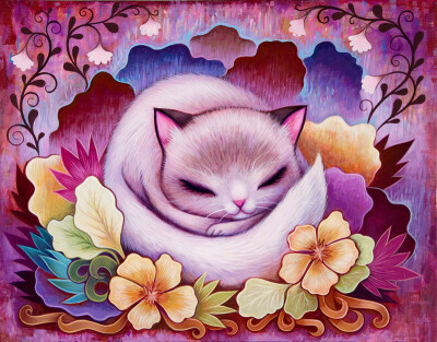 猫咪 插画 By Jeremiah Ketner