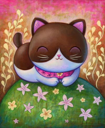 猫咪 插画 By Jeremiah Ketner