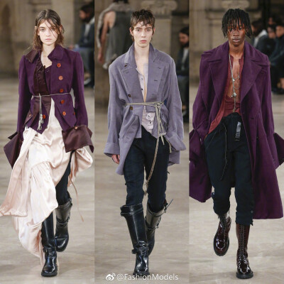 #秀场精选RunwayCollection#+Ann+Demeulemeester+F/W+2018+Paris：浪漫的哥特风男孩～+​​​​