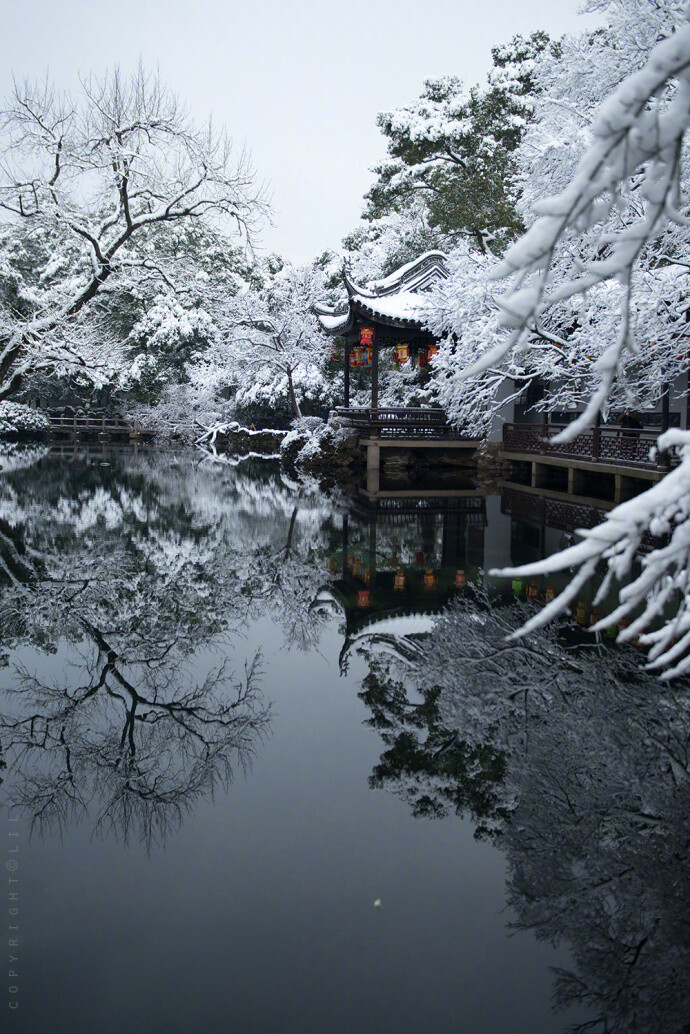 江南雪 · 无锡寄畅园 | 摄影：@空谷寻芳 ​​​​