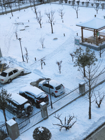 2018-1-29
西安第二场大雪，停了...
结尾的景色，我还是拍了一张。
西安市 航天大道