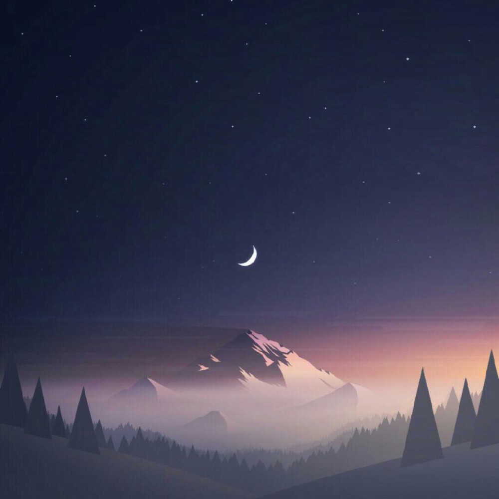 山与月