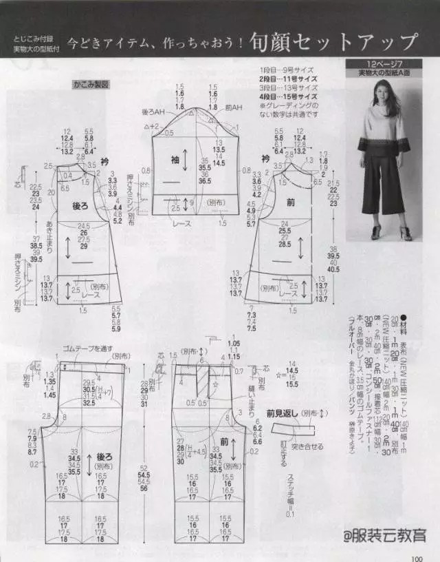 套装版型图