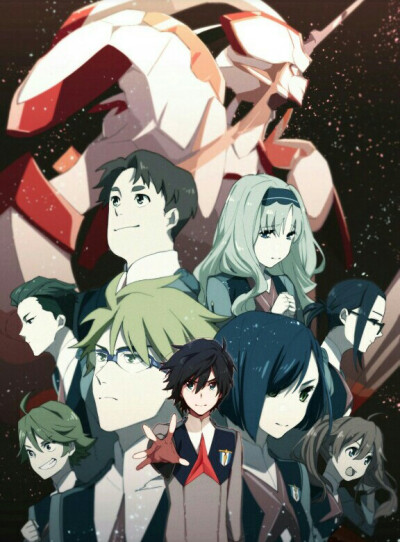 《DARLING in the FRANXX》是由TRIGGER与A-1 Pictures共同制作的原创科幻TV动画，舞台设定在遥远的未来。动画于2018年1月起在TOKYO MX播出。
他们拥有梦想。总有一天，飞向广阔天空的梦想。知晓被玻璃遮盖的这片天空…