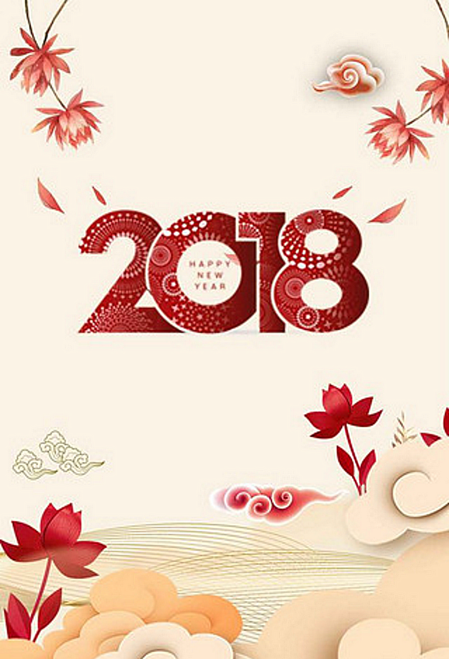 3D立体效果春节新年背景