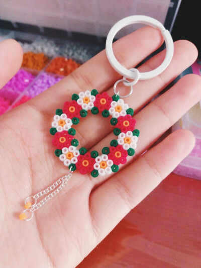 小花环的钥匙扣，