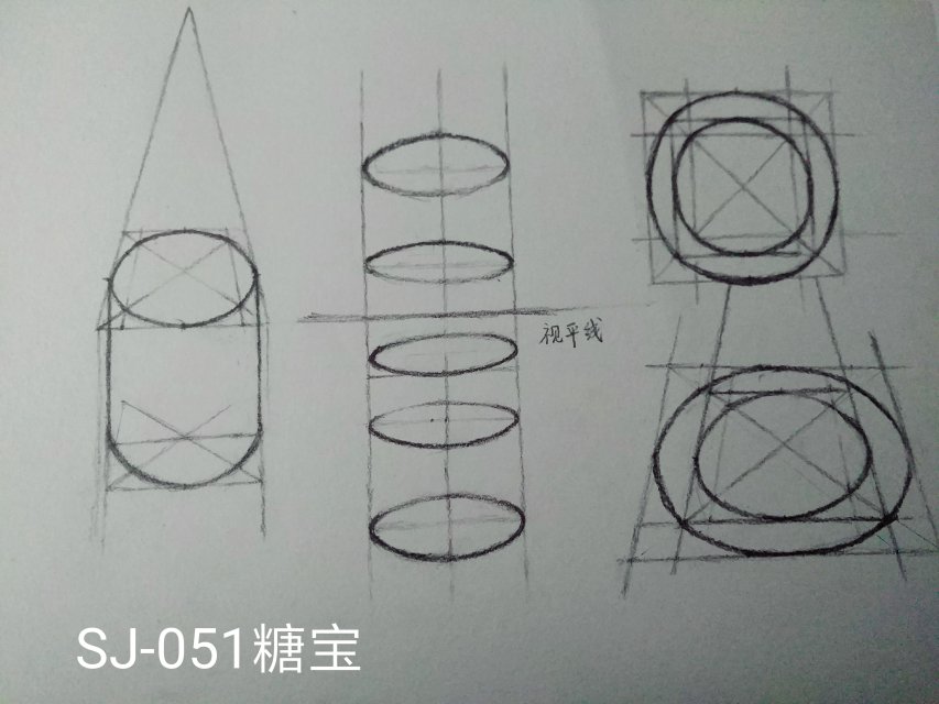 圆形透视