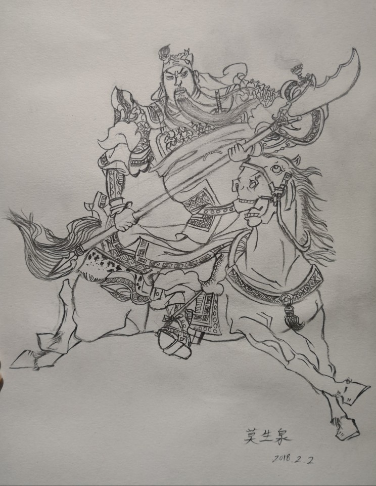 孩子们的线描作品
