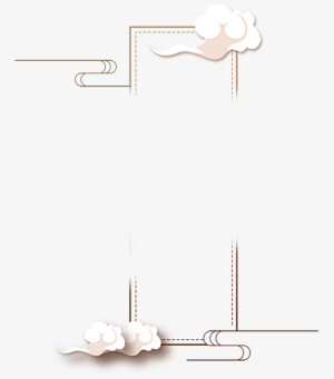 祥云中式文字框  免抠  作图素材  中国风  封面