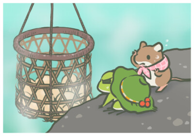 旅かえる·Day 21 又遇上了小仓鼠，一起吃温泉蛋