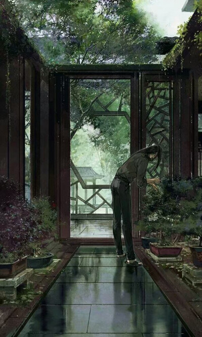 壁纸/古风/植物庭院/场景