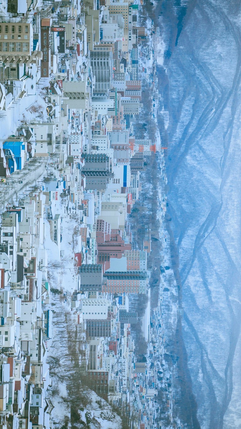 日本 北海道 雪景