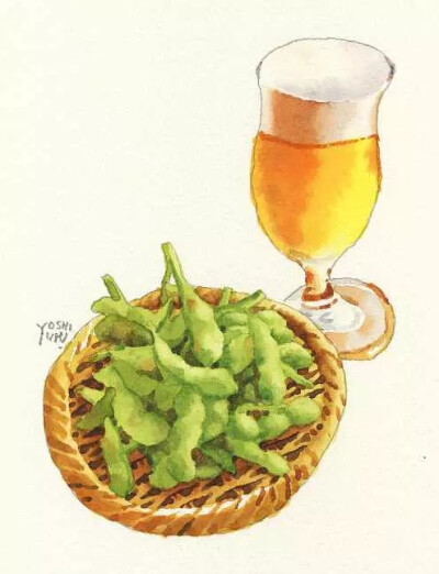 【水彩美食插画】作者：日本插画师：大崎吉之