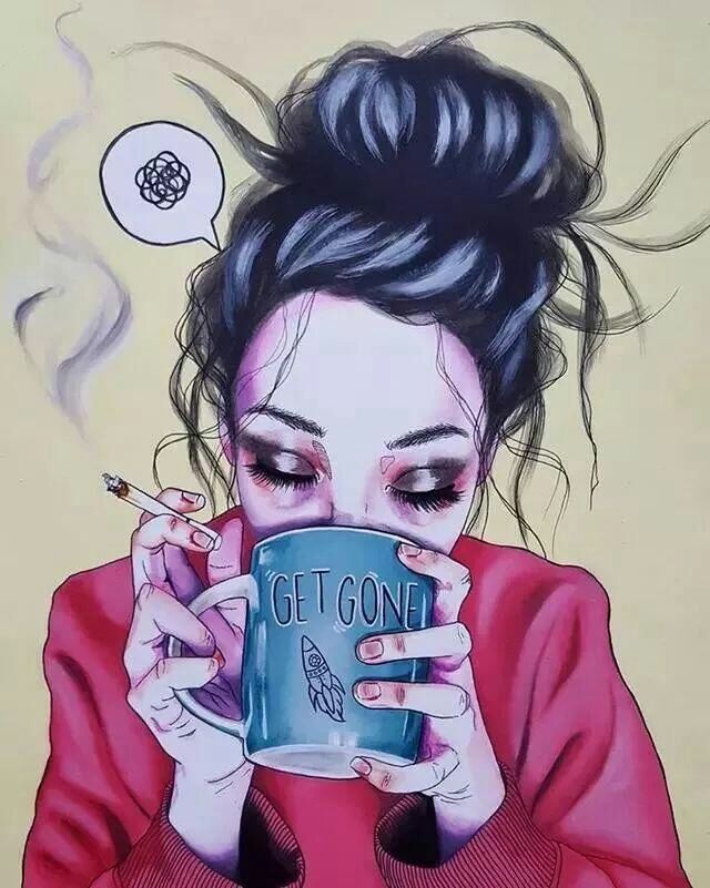 Harumi Hironaka，日本插画家，作品多以女孩为主,用简练的线条和浓郁的水彩,刻画出了她们叛逆十足的一面.